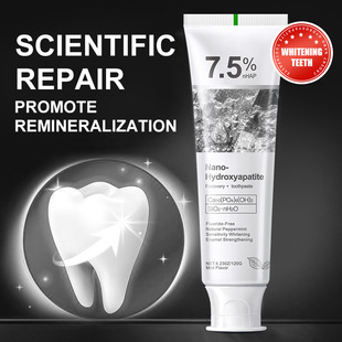[Cross-border in stock] 7.5% Hydroxyapatite Toothpaste English Oral Cleaning Toothpaste Stain-removing Toothpaste