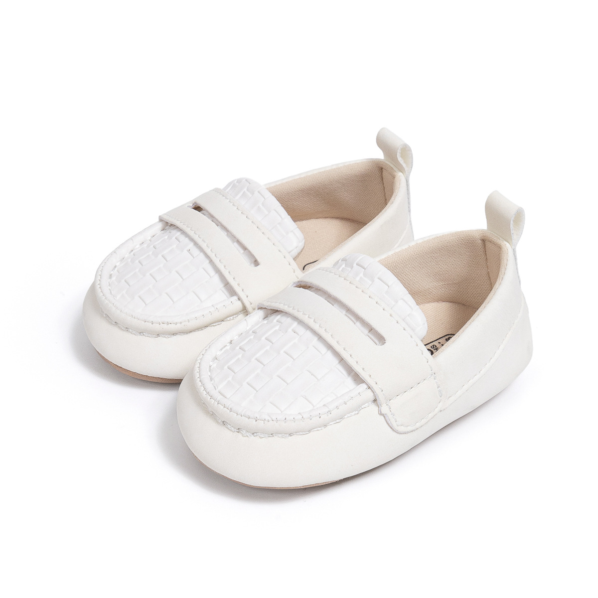 Primavera y otoño nuevos zapatos de bebé 0-1 años estilo británico suave Fondo bebé Niño Zapatos guisantes zapatos de cuero zapatos de bebé