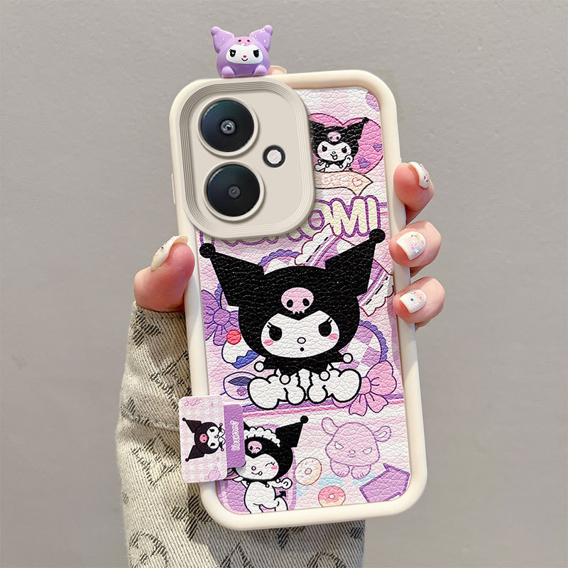 Suitable for Redmi 15C Cartoon Note14 Fashion Female Standing Doll 13C Mobile Phone Case Xiaomi Poco White Kuromi