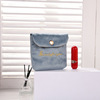 Small clutch bag, handheld cosmetic lipstick, sanitary pads, organizer bag, wipes, Korean style, with embroidery