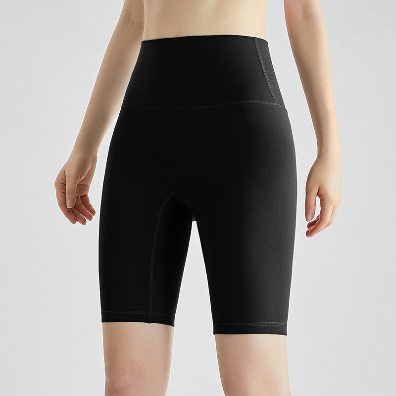 Pantalones de yoga LAHN sin tallas con sensación de nube, pantalones de cinco puntos, ropa exterior de alta elasticidad con sensación desnuda, pantalones de yoga que aprietan la barriga, levantan los glúteos y adelgazan