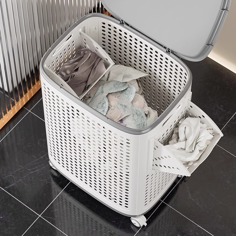 New Dirty Clothes Basket Household Super Large Capacity Autumn and Winter Dirty Clothes Basket Bathroom Clothes Storage Basket Bathroom Laundry Basket