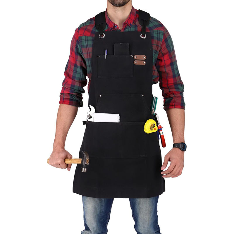 Amazon lienzo grueso delantal moderno simple ajustable electricista carpintería ropa de trabajo herramienta de mano delantal al por mayor