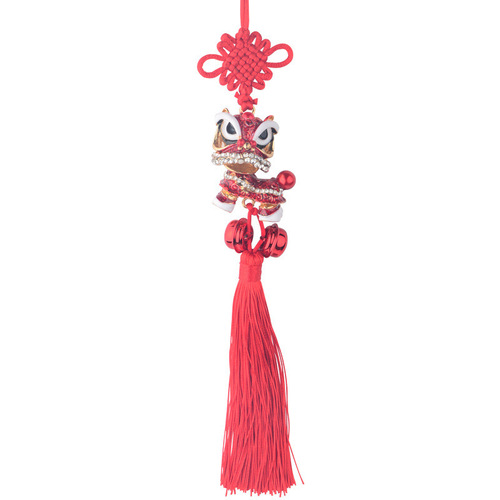 Car pendant lion awakening car interior accessories mascot lion dance pendant peace charm rearview mirror lanyard tassel little lion