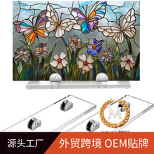 可调卡扣亚克力卡片展示架 手绘油画贺卡桌面摆放台 文创作品样品