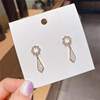Advanced silver needle, tie, earrings, silver 925 sample, light luxury style, high-quality style, internet celebrity, fitted