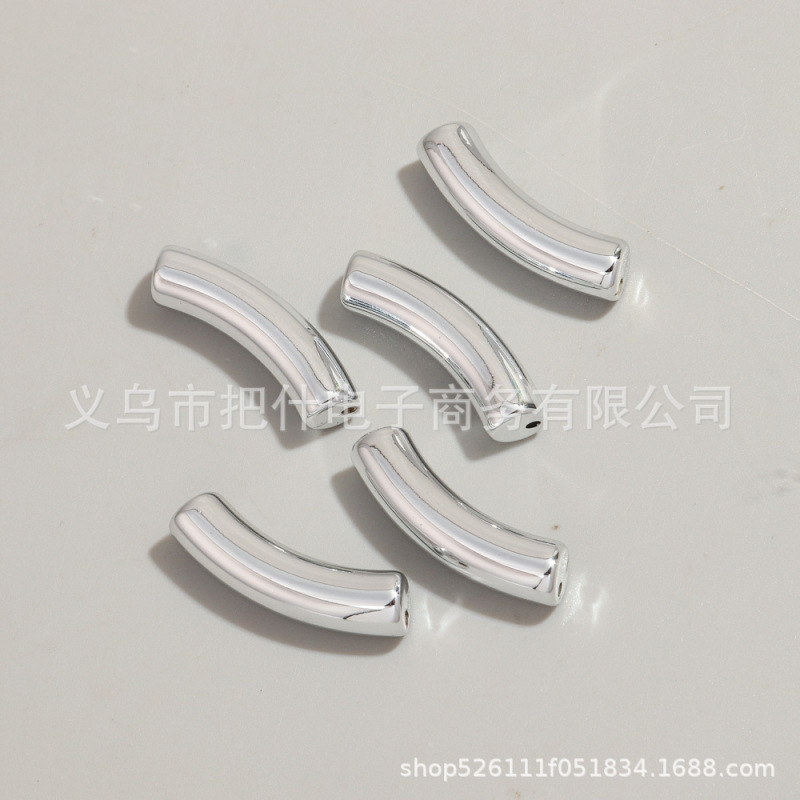 20颗/包弯管亚克力单色混色管珠DIY项链手饰项链发簪饰品配件批发|undefined
