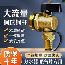 地暖放水阀暖气片分水器神器排水阀家用放水阀门大流量排气阀地热