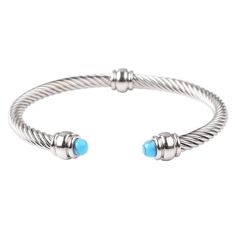 Fashion C Shape Stainless Steel Plating Bangle 1 Piece