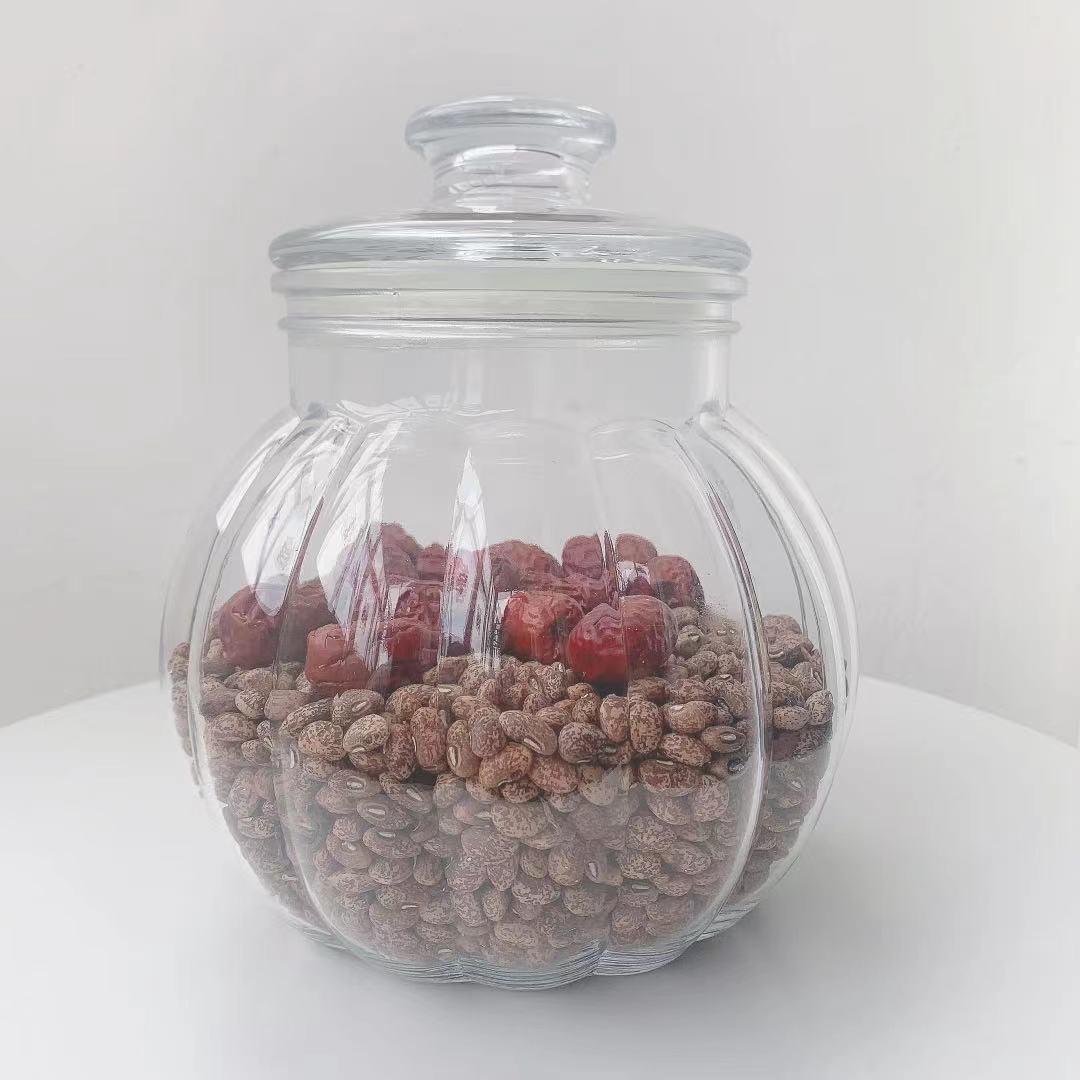 南瓜罐奶粉罐茶叶罐玻璃罐家用储物罐收纳干果罐广口密封罐玻璃瓶