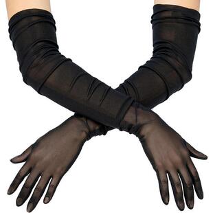 O 28995 Thin Long Finger Silk Gloves �����L����ָ�ڽz����
