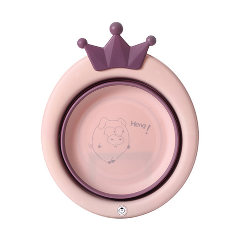 Folding baby washbasin, children's butt washing baby cartoon footbath, portable basin manufacturer wholesale
