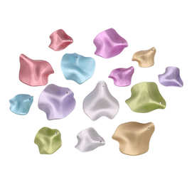 24mm*27.5mm彩色吊孔磨砂哑光花瓣叶片 diy饰品头花手工配件材料