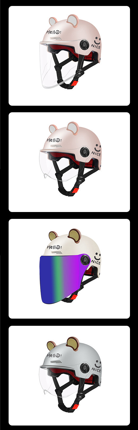 National Standard 3C Certified Electric Vehicle Helmet for Women, Cute Half Helmet, Summer Men's Sun Protection Cycling Helmet for All Seasons