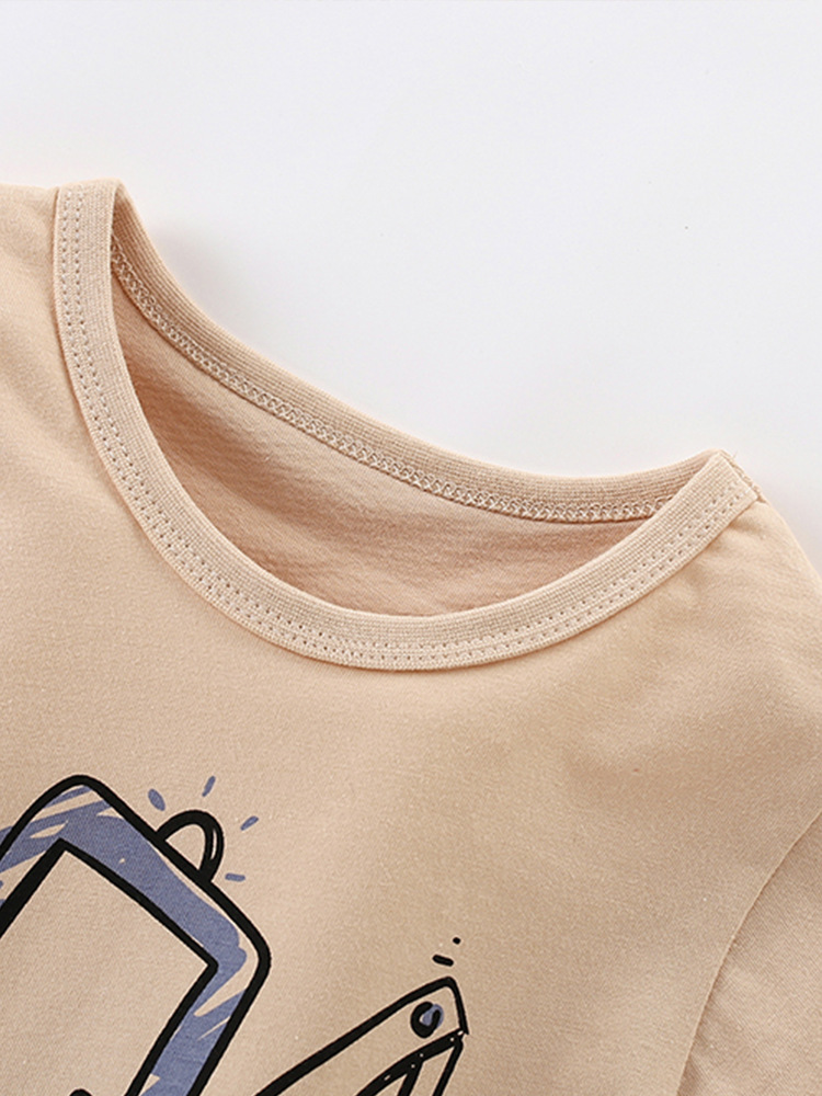 Malwee niño camiseta de mangas cortas de verano nuevo estilo europeo y americano camiseta de cuello redondo para niños guapo niño pequeño chaqueta superior infantil