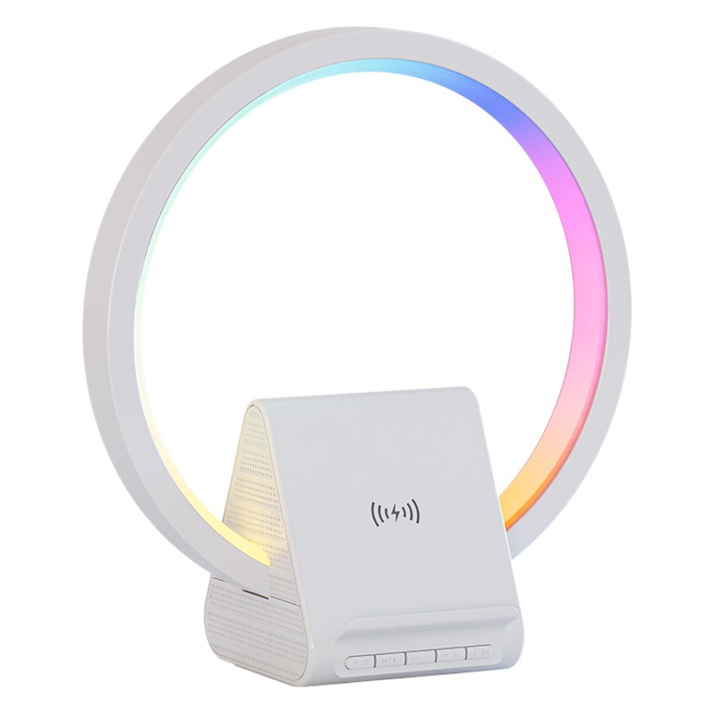 Altavoz Bluetooth inalámbrico grande G faro carga inalámbrica música lámpara de mesa multifuncional inteligente audio luz la noche