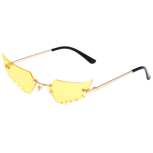  cross-border new sunglasses, European and American personality funny sunglasses, fashionable hip-hop wing sunglasses for women