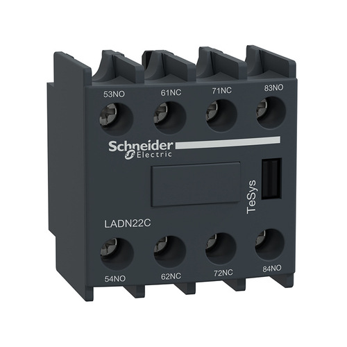 Schneider Contactor Auxiliary Contact LADN11C, Normally Open and Normally Closed AC Contactor Auxiliary Terminal