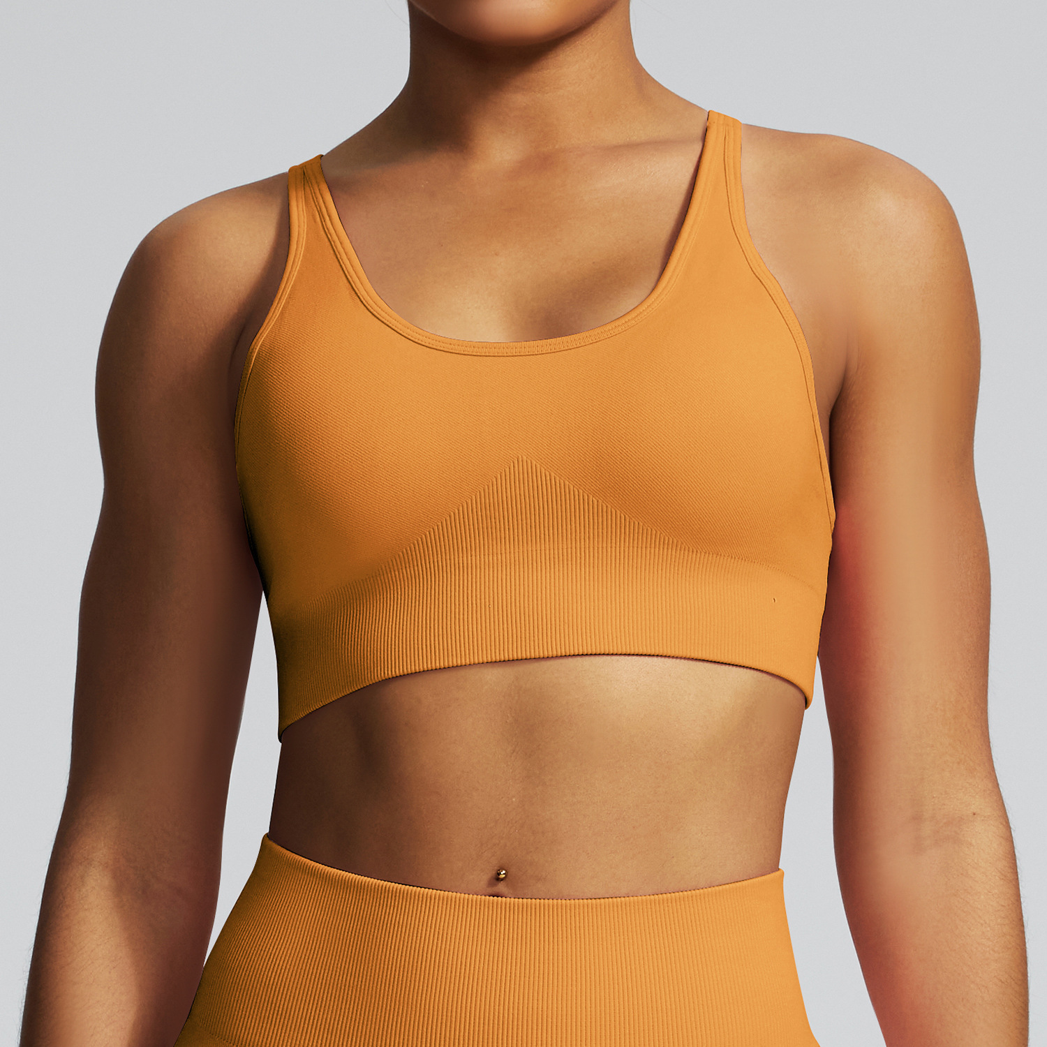 Sujetador de yoga sin costuras europeo y americano transfronterizo, ropa interior deportiva de alta elasticidad y alta resistencia, chaleco de fitness de secado rápido para mujer