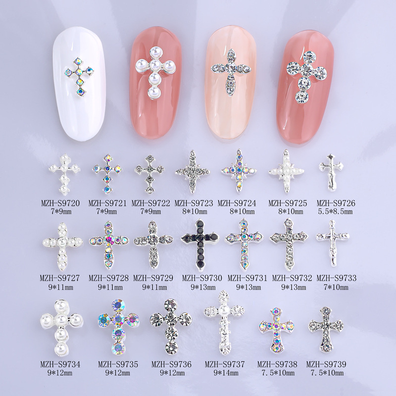 Cross-Border New Simple Cross Nail Art Rhinestone Three-Dimensional Super Shiny Diamond-Studded Bright Stone European and American Trendy Nail Rhinestone Decoration Cross-Border New Simple Cross Nail Art Rhinestone Three-Dimensional Super Shiny Diamond-Studded Bright Stone European and American Trendy Nail Rhinestone Decoration