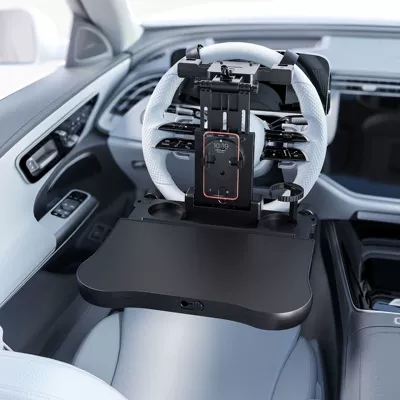 Car small table, car steering wheel, rear computer bracket, dining table, a movable living desk in the car (Car table board) - a08-classic-steering-wheel-no-anti-slip-mat