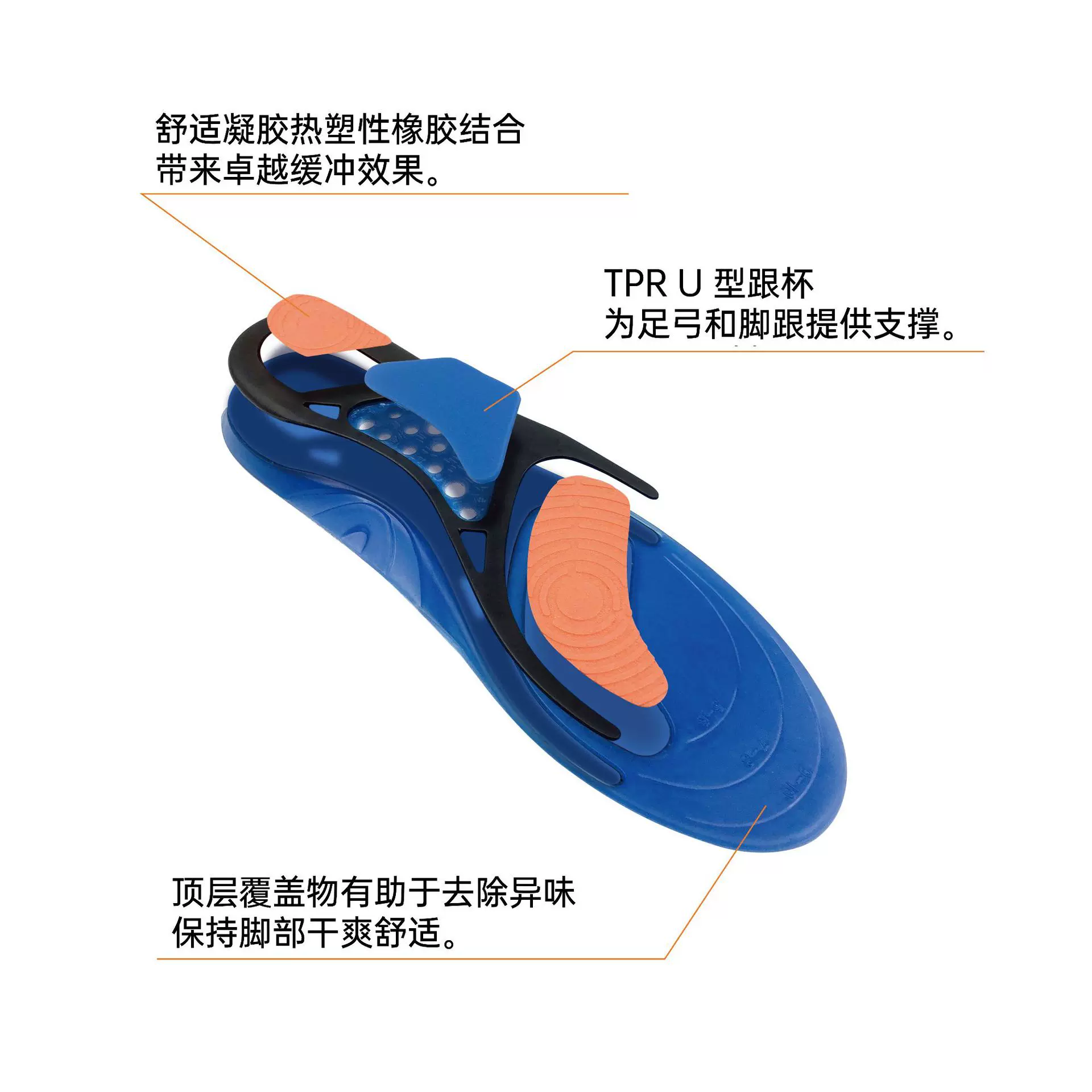 运动鞋垫男女篮球跑步高缓冲强减震透气吸汗高弹性全垫透气减汗