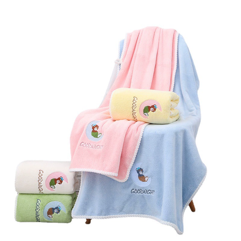 Quick dry coral bath towel, 80×160cm, increased thickness