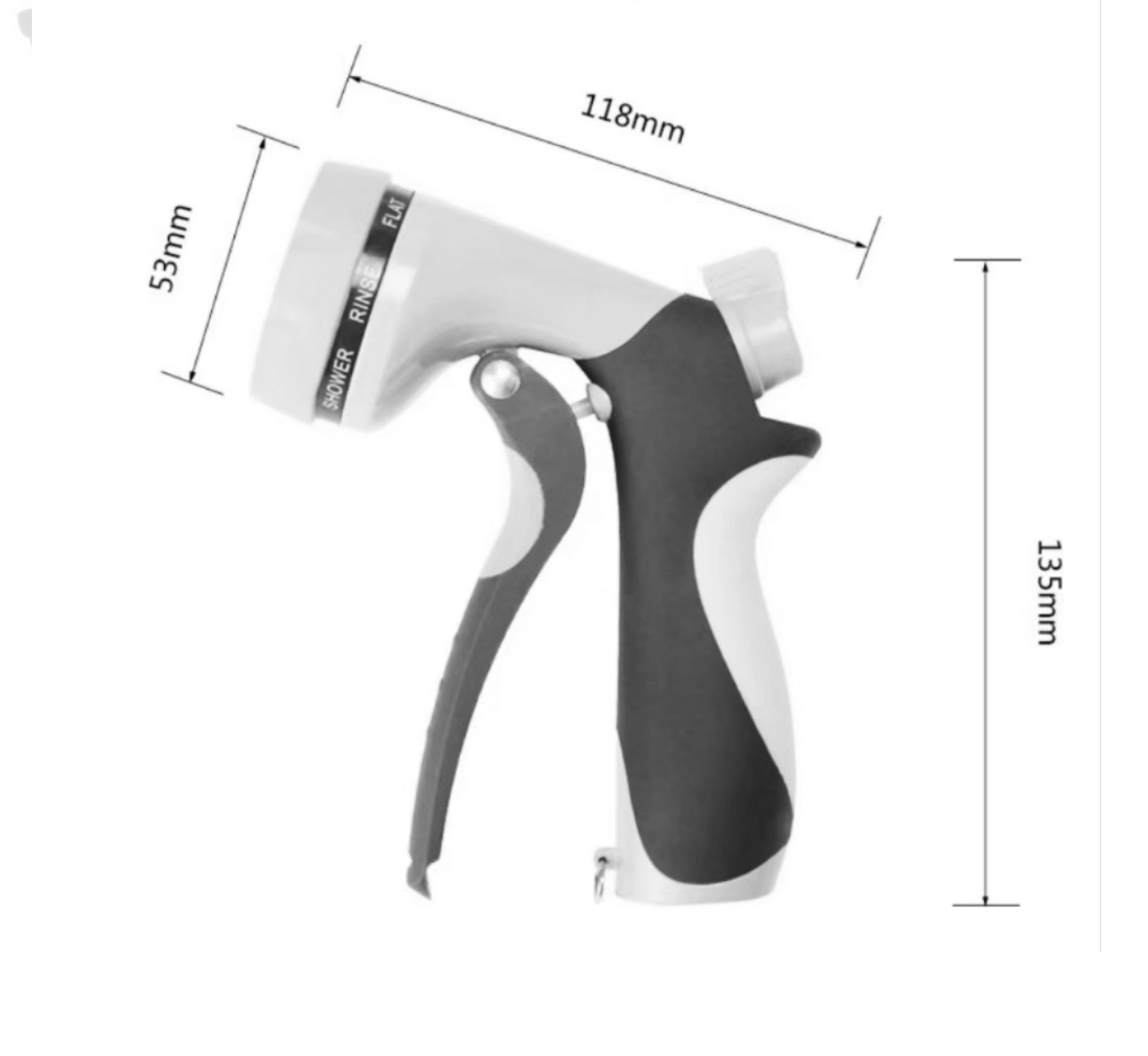 High pressure car wash garden water gun garden gardening watering tool 10 function zinc alloy front wrench garden water gun