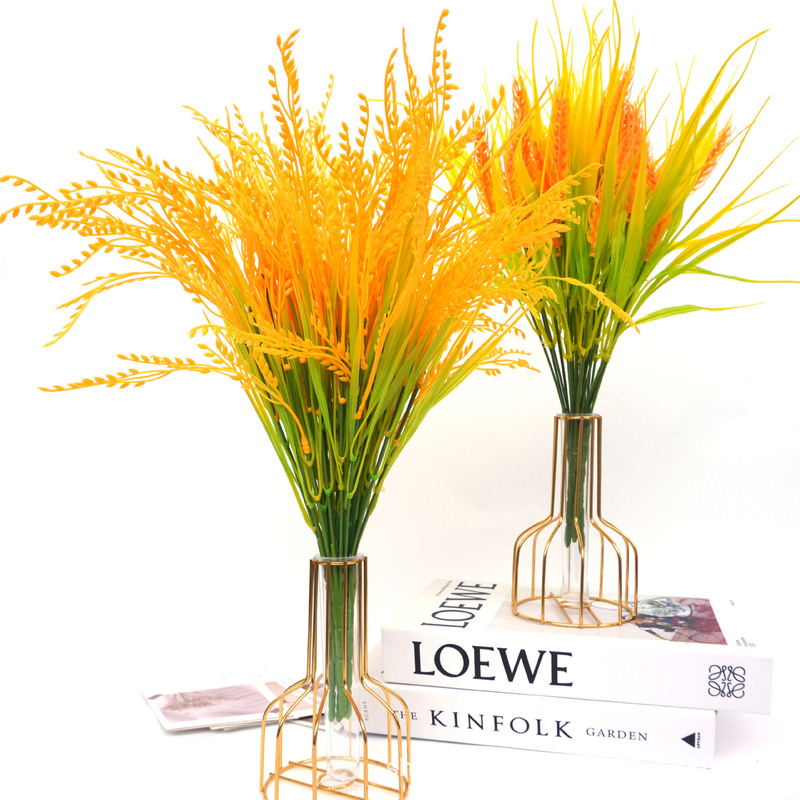 Cross-Border Manufacturer of Artificial Seven-Lobed Wheat Ears, Rice Plant, Rice Field Engineering, Rice Ear Landscaping Wall, High Simulation Cross-Border Manufacturer of Artificial Seven-Lobed Wheat Ears, Rice Plant, Rice Field Engineering, Rice Ear Landscaping Wall, High Simulation
