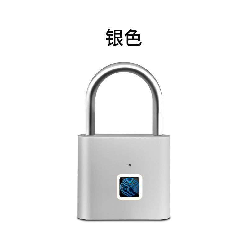 ZWGS-02 사각 실버 지문 자물쇠