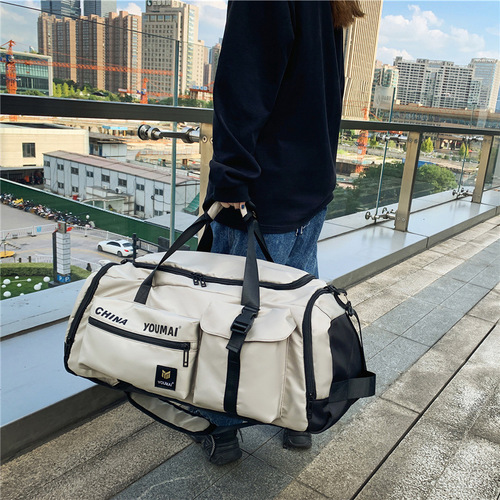 Travel backpack large capacity unisex business trip luggage bag dry wet separation sports fitness bag multi-purpose single and double shoulder moving bag