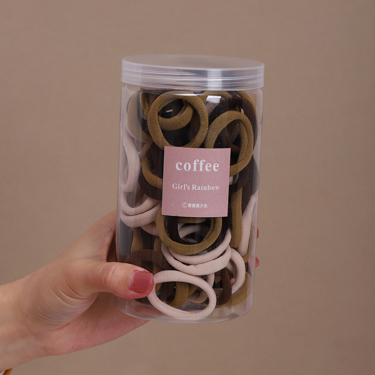 Nuevo simple de alta elasticidad sin costura anillo de cabello banda de goma de cabello para mujeres cuerdas de cabello de malla de viento roja cola de caballo base duradera