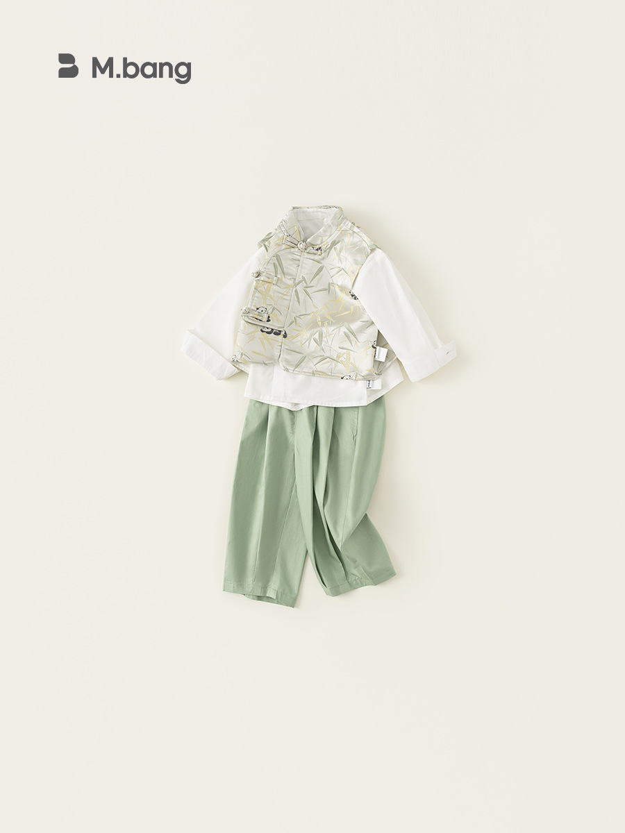 Youbao ropa para niños traje Hanfu para niños 2025 nuevo traje Tang de primavera y otoño para niños estilo nacional nuevo chaleco chino traje de tres piezas