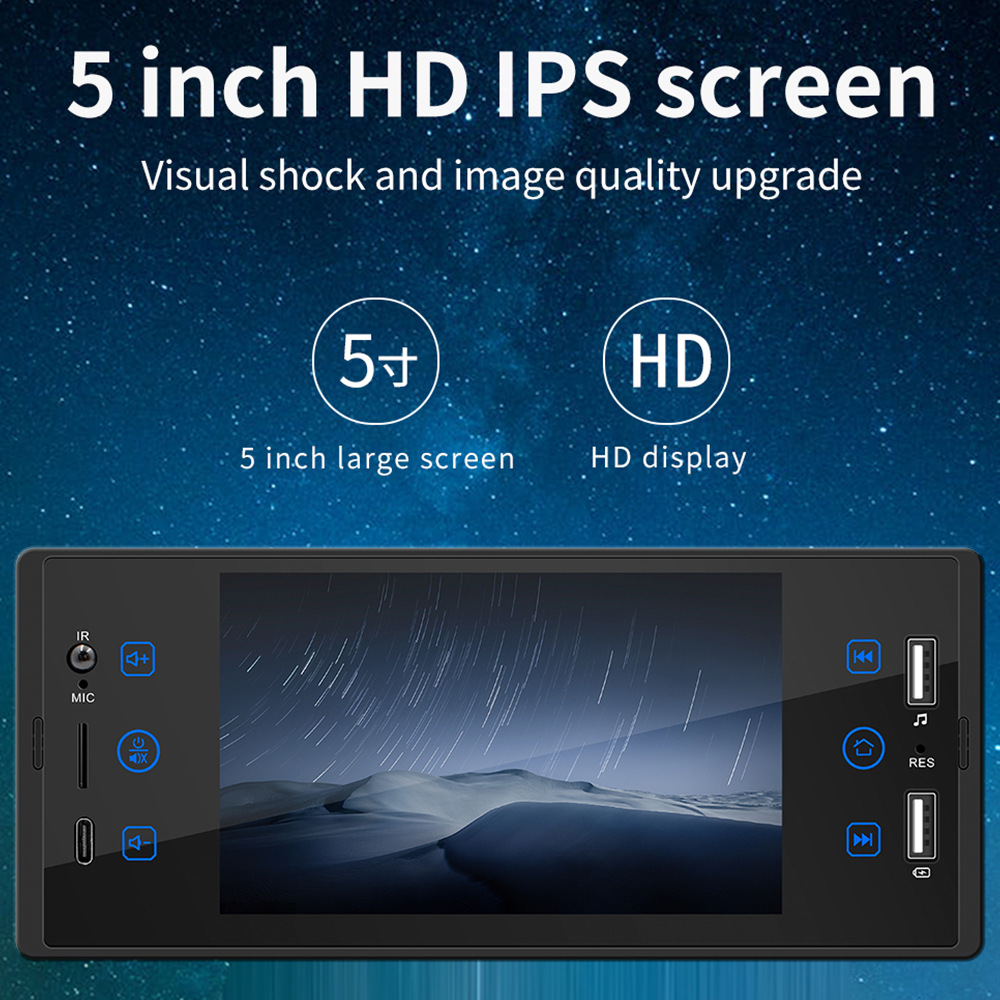 5 inch single ingot Apple wireless carplay HD touch screen reversing image priority car Bluetooth MP5 player