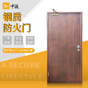 Customized Steel Fire Doors Steel Wood Grain Anti-Transfer Fire Doors Class A, B and C Steel Fire Doors Manufacturer