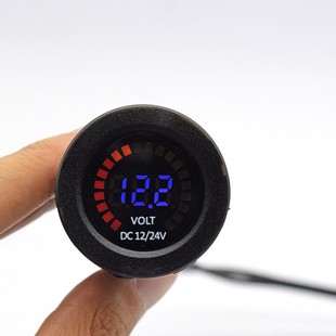 Applicable car motorcycle boat 5V-24V color screen voltmeter car battery voltage monitor 12-24V