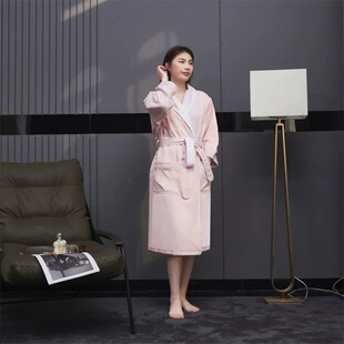Bathrobe Autumn and Winter New Style Five-Star Hotel B&B Special Men's and Women's Long Water-Absorbent Quick-Drying Adult Bathrobe Nightgown