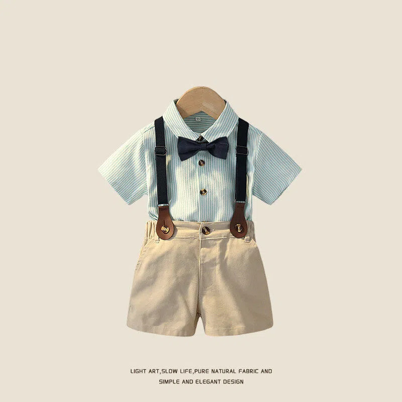 Flower boy formal suit for boys, children's first birthday suit, summer kindergarten graduation host costume Flower boy formal suit for boys, children's first birthday suit, summer kindergarten graduation host costume