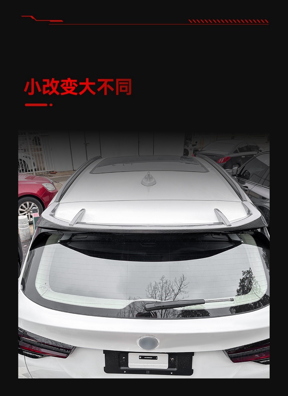 Suitable for 2018-2024 Bmw Bmw X3 G01 m Sport Mp Top Wing Rear Wing Fixed Wing Modification Parts