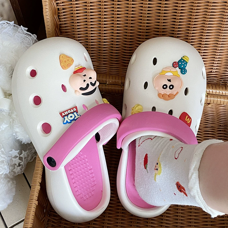 Милые мелки, сетчатые туфли, мультяшная платформа для слайдов, пляжные тапочки для учеников начальной школы, интернет-знаменитость