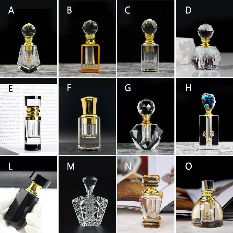 In-Stock 1ml Crystal Glass Perfume Bottle, Simple and Stylish Essential Oil Colorant Bottle, Creative Perfume Decanting Gift for Cross-Border Trade