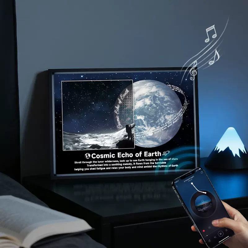 2025现代简约灯光画客餐厅高级感铝合金音乐相框玄关艺术装饰画