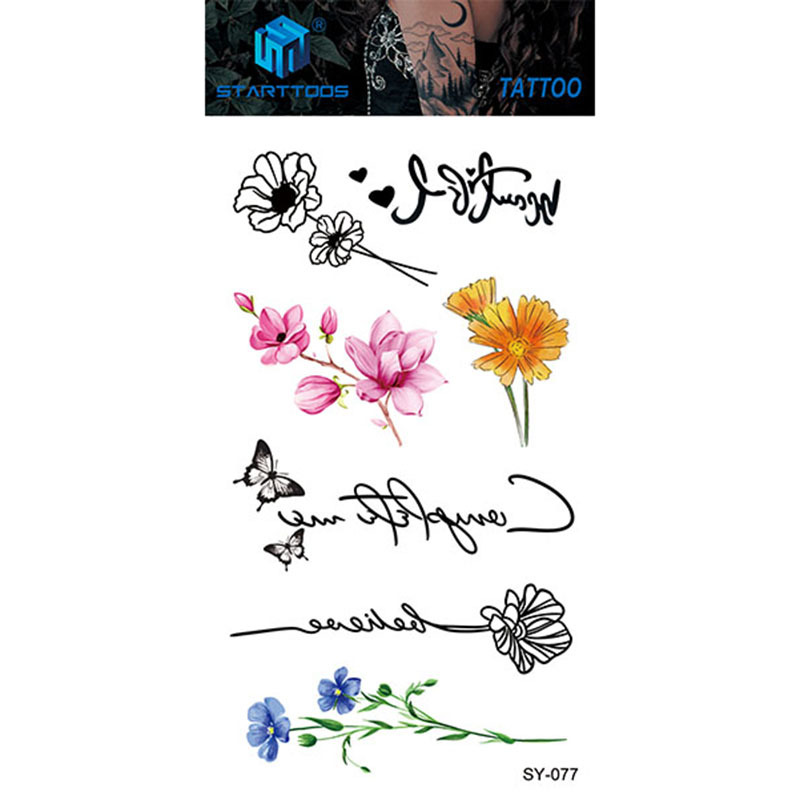 Spot mayorista transfronterizo dulce y simple viento tatuaje de dedo moda cool tatuaje desechable tendencia