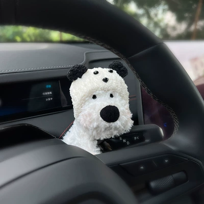 Sürətlər qutusu və əl tormozu başlıqları Interior Accessories, Car-Mounted Pocket - scrawled-dog-little-white-dog-hood-yellow-candy-huaibao-single