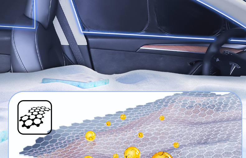 Suitable for Tesla Graphene Sunshade, Opaque Privacy Curtain, Sun Protection, Heat Insulation, Car Sunshade