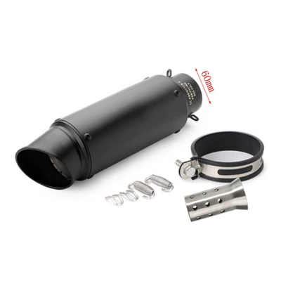 street motorcycle exhaust pipe tail Exhaust pipe - 26-89-oblique-black-61mm-laser-sc