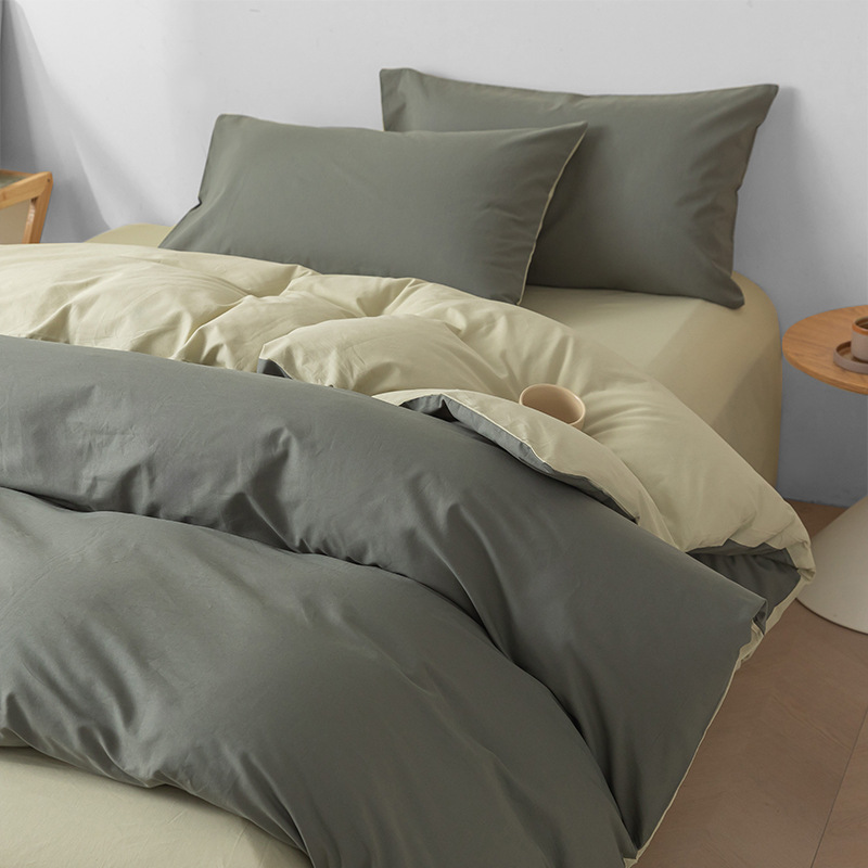 Cama de cuatro piezas de algodón 2025, nueva sábanas de lujo ligera y de alta calidad, colcha de cama de tres piezas, cama de gazo