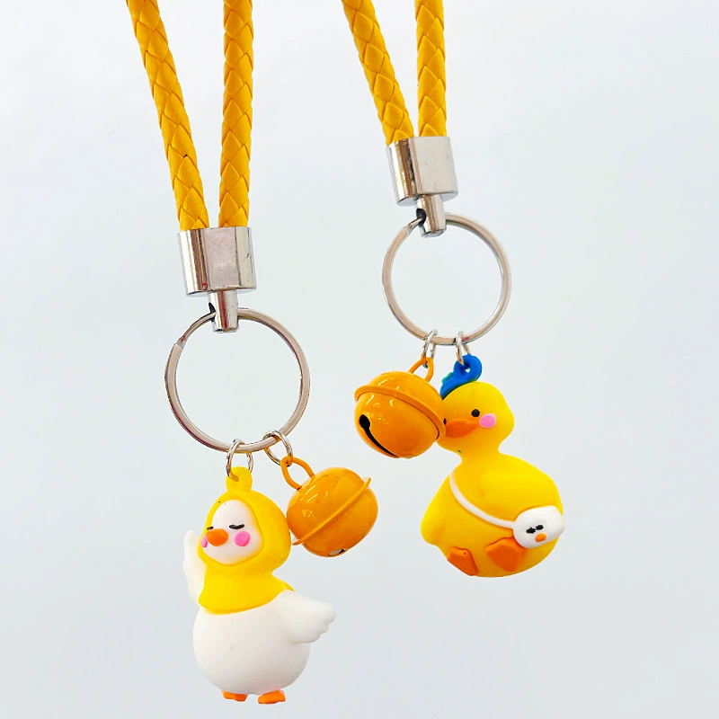 Creative woven three dimensional doll, cute keychain, backpack accessory, duck, Birthday gift