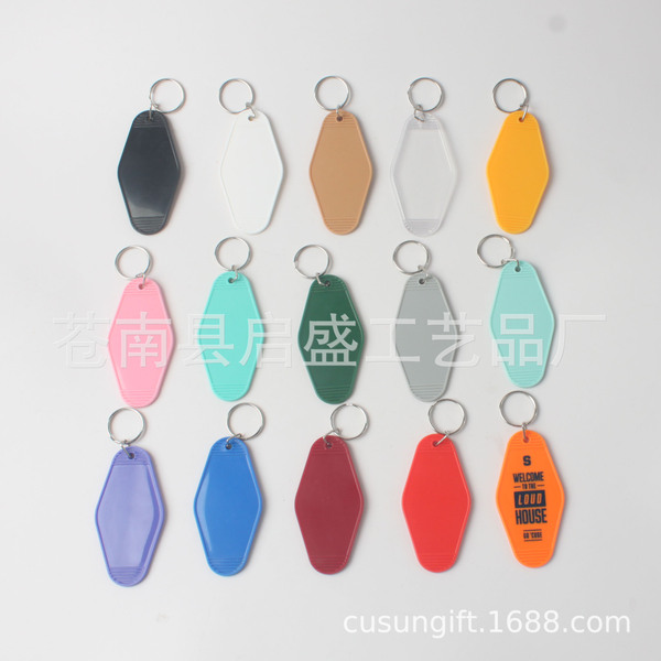 Plastic luggage retro keychain for keys for hotel