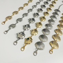 跨境新款女式腰链时尚百搭金属纹理多种贝壳腰带连衣裙装饰潮批发